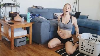 Practicing burps and folding laundry - Aug 17, 2021