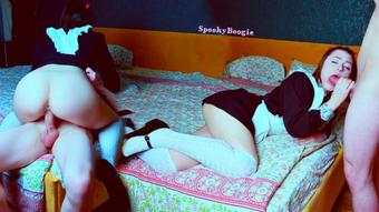 Devil Schoolgirl loves to ride big cock