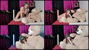 Miss Horny Girl   Misshornyg Suck Teddy Bear  S Long Cock And Teddy Punish And Slap Slut Face