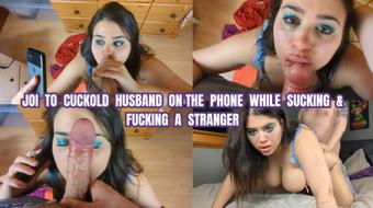 JOI for my Cuckold Hubby While Sucking off the Gardener