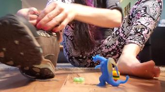 Destroying A Gummy Man with my Bare Foot