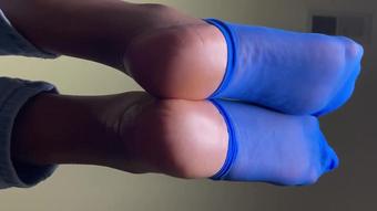 Blue Nylon Footstool Pov