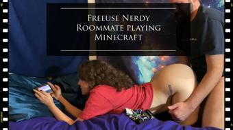 Freeuse Nerdy Roommate playing Minecraft