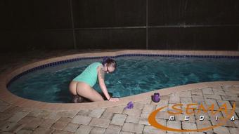 Savanna Star Sit On Semaj Face By Pool - May 27, 2021