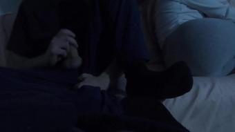 RISKY HANDJOB close to REAL VIRGIN Stepsis, movie night, SHE NOTICES, fit 18 teen, FIRM ASS, cumshot