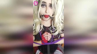 Harley Quinn Ball Gagged And Chair Tie