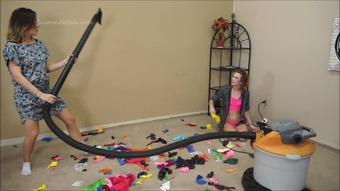 Amber n Rivka Vacuum Balloon Mess