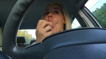 Lanabea Suck And Fuck Dildo While Driving