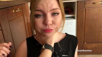 Teen Blonde Gets Cum In Her Throat