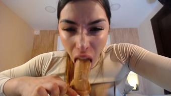 Horny Slut Deepthroating
