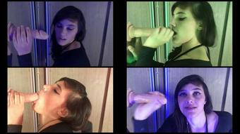 Haubgirl Blowjob In Front Of Mirror