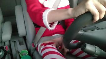 Xmas driving Masturbation