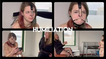 Humiliation with nose and mouth hook