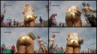 477 Edc Gold Booty Shorts