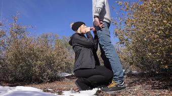 Mya Lane - Blonde Babe Fucked In The Bushes During Winter Hike On Popular Trail (Ph)