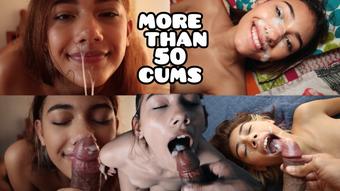 more than 50 cums