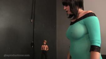 Mistress Jessica Punishes Shrunken Slave