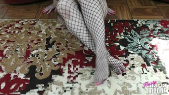 Fishnets and Hot Pink Toes