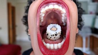 Eating sushi Mouth fetish - September 10, 2022