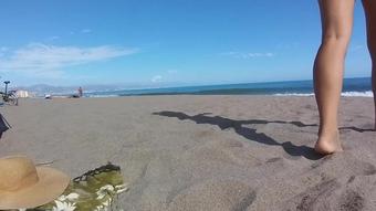 Unusual PEE at NUDIST BEACH N2 # Enjoy with me a new PUBLIC Nudist Beach