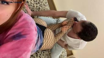 My Submissive Boyfriend Worship My Ass In Fishnet Pantyhose - Homemade Femdom - Slave's Life