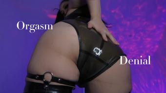 Orgasm denial by latex Goddess