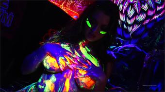 Crystal Knight Blacklight Euphoria Body Paint Tease