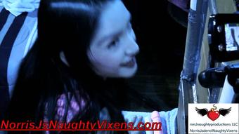 Maid has to give Gloryhole BJ&sex