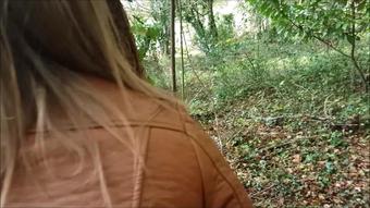 Public Doggystyle & Cum Gargle On Woodland Path