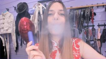 Smoking in the face and humiliate