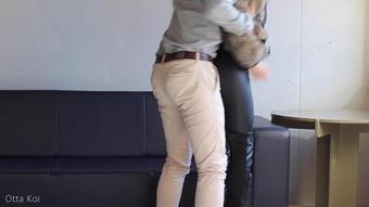 Fuck me rough in torn leather leggings and fur coat (short version) - Otta Koi