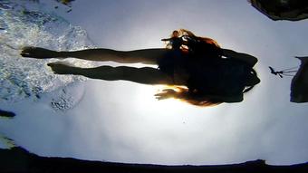 Redhead Swims Above You In Pool - June 24, 2016