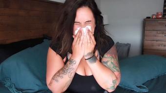 Candid Nose Blowing