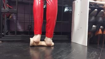 Hard toy cock trampling