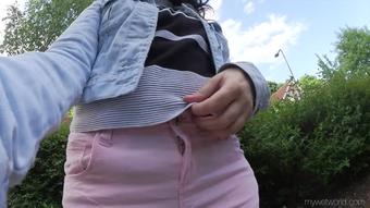 Pink jeans wetting - May 09, 2019