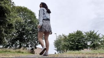 Yellow panty peeing in the park - July 28, 2020