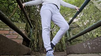 Jogging bottoms in the woods outdoor wetting peeing - October 19, 2023