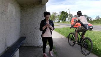 At the bus stop - May 22, 2019