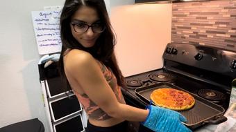 Pizza & A Blowjob In The Kitchen From Misty Addams