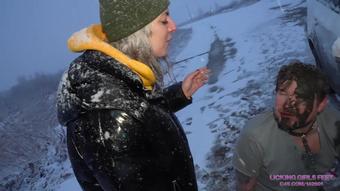 Jane And Rada - Snowfall, Fresh Air And Stupid Idiot For Humiliation! (Hd)