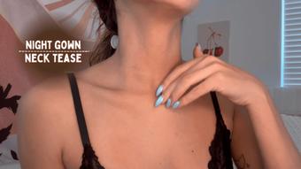 Aria Nicole's Night Gown Neck Tease 4K