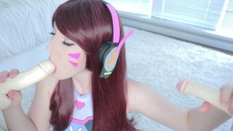 Dva  Gets Double Face Fucked HD