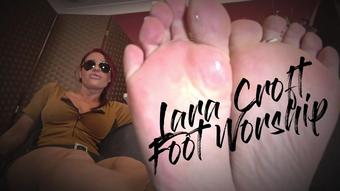 Lara Croft Foot Worship