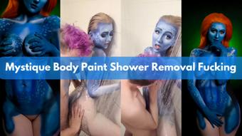 *-Men Mystique Body Paint Shower Removal & Fucking