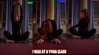 I was at a yoga class