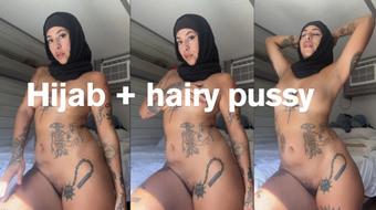 Hijab + hairy pussy