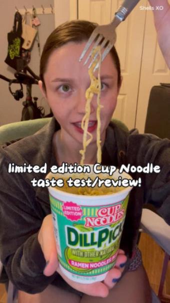 Limited Edition Dill Pickle Cup Noodles Taste Test Review