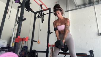 My sweaty workout in a cute outfit