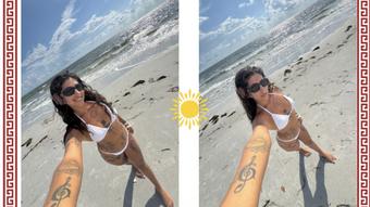 Walking on the beach