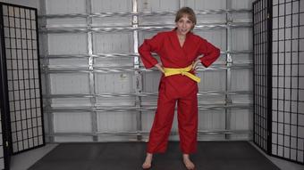 Stella Elle Earns her Orange Karate Belt